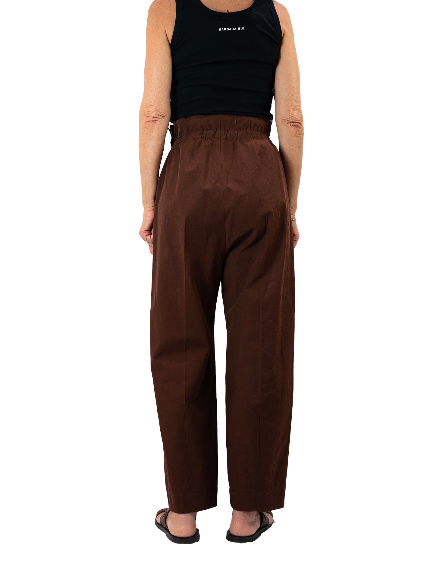 Hache - Pantalon tabac en coton