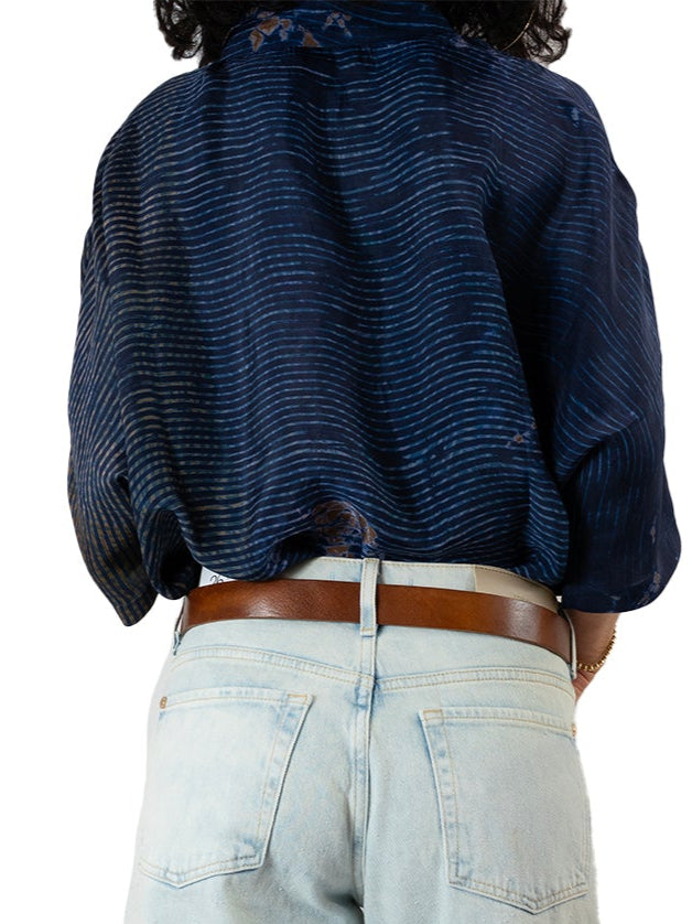 Raga - Chemise bleu à imprimée