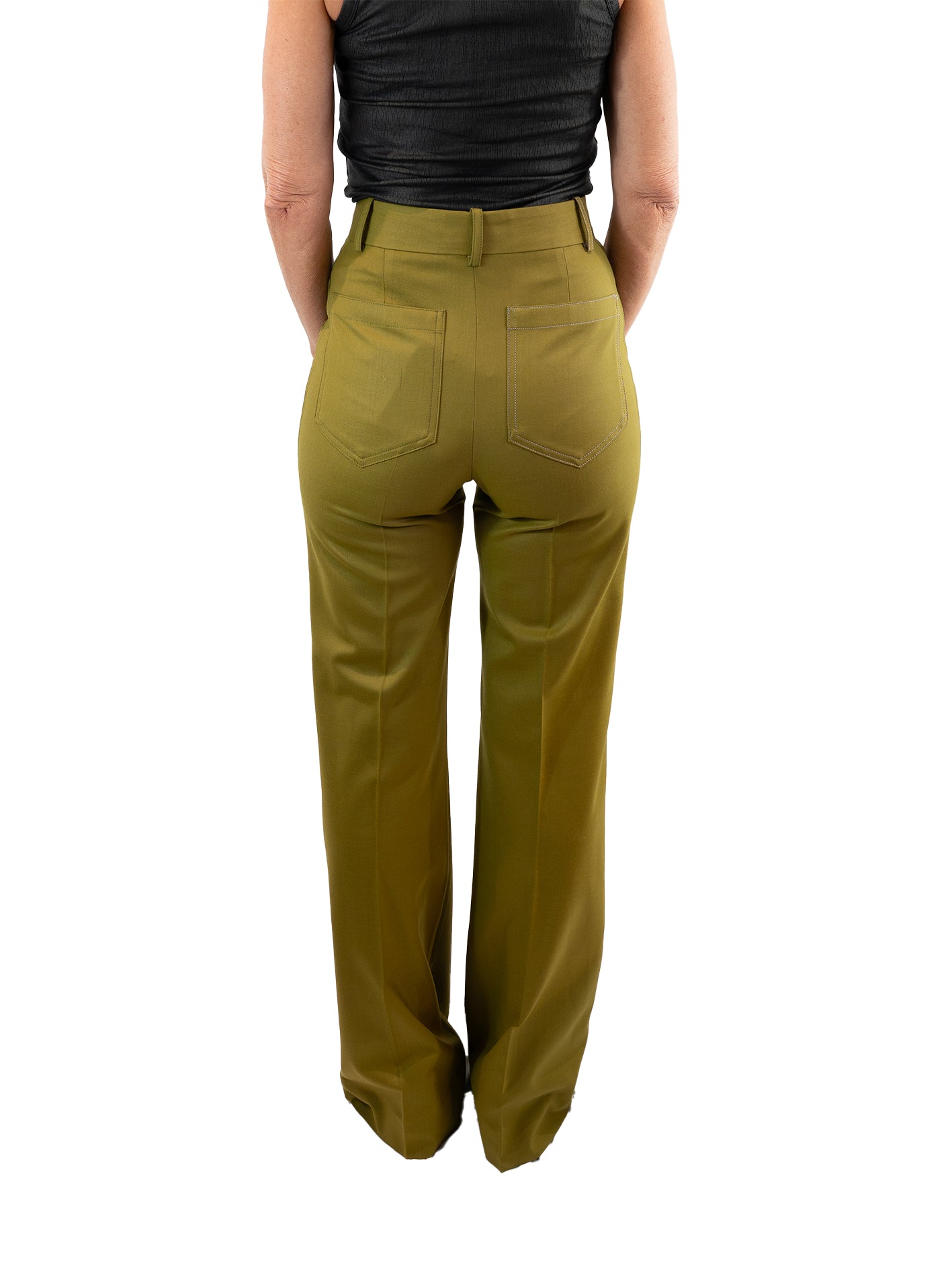 Victoria Beckham - Pantalon vert olive