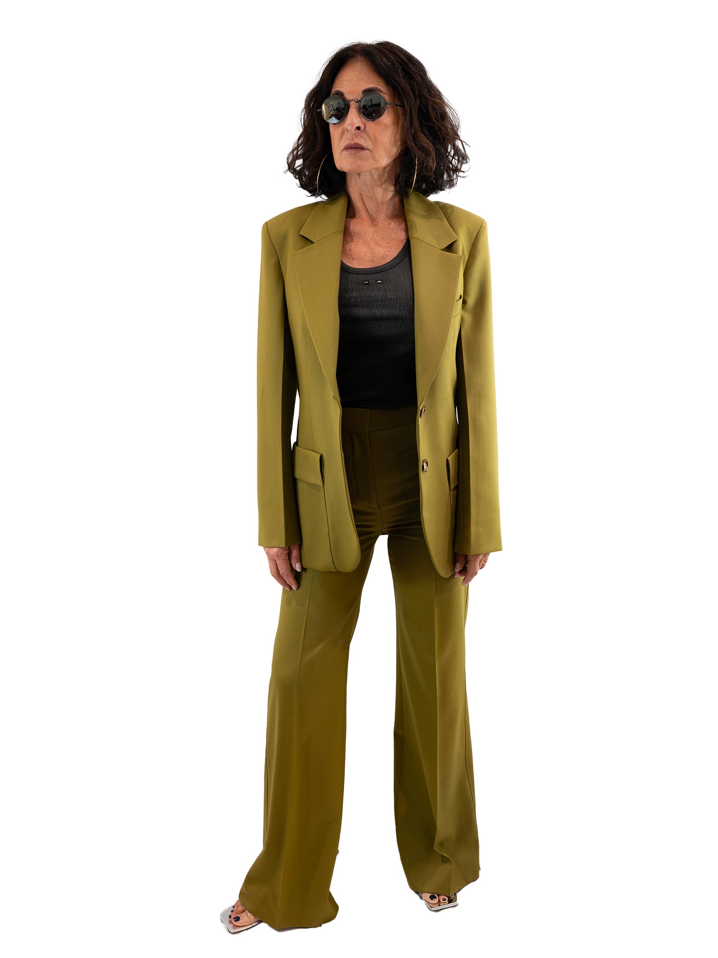 Victoria Beckham - Pantalon vert olive